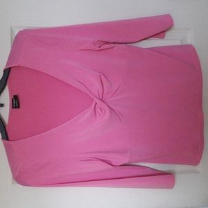 Pink top  with open chest. Size Large by Tribal.  3/4 sleeve  waist length polye